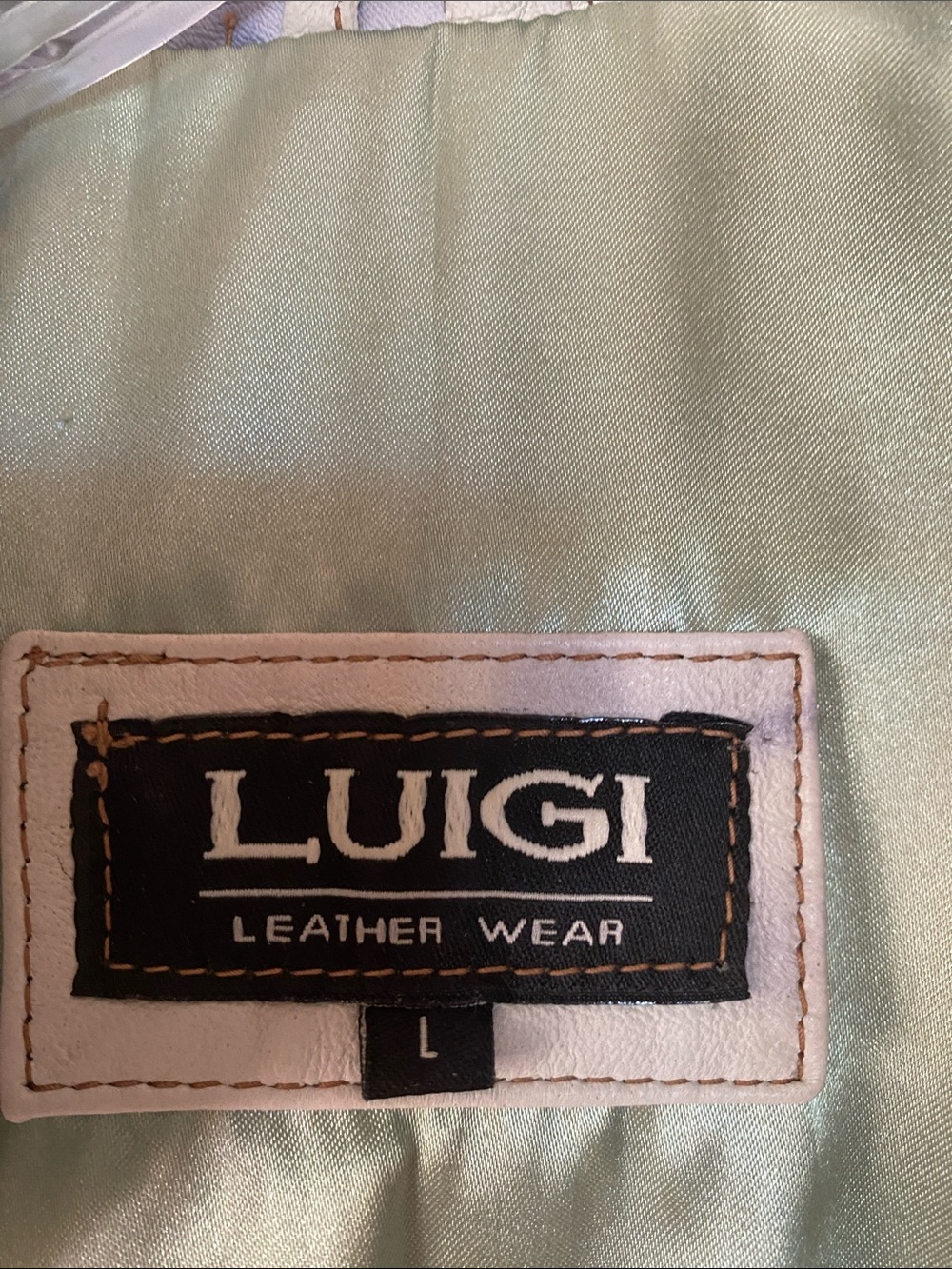 Luigi Italian Leather Jacket Sz L - Picture 5 of 8